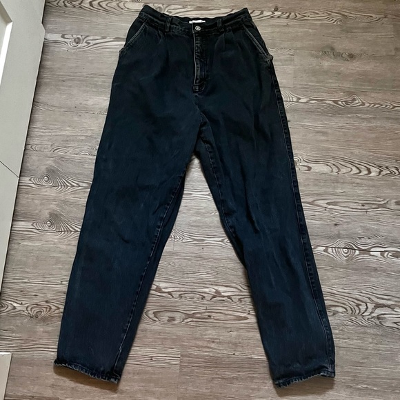 Vintage Calvin Klein Pleated Denim Jeans Size 10 - Picture 3 of 5